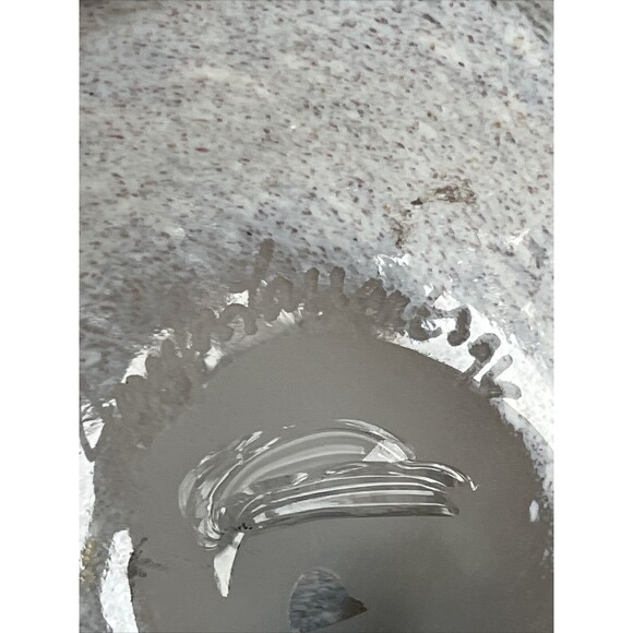 Vintage Hand Blown Art Glass Irridescent Galaxy Pedestal Bowl Signed Dated ‘96 - Picture 7 of 11